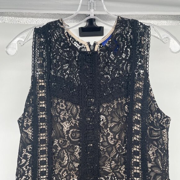 Disney Beauty and the Beast Lace Overlay Dress Sleeveless Black/Cream Size Large - Picture 2 of 9